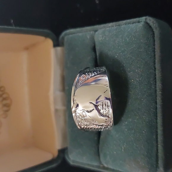 Sterling Silver Men's Horse Ring sz 9 NEW